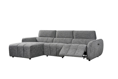 Turin Electric Recliner Sofa Charcoal Left Hand