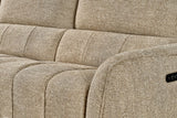 Mocha Fabric Electric Recliner Corner Sofa Right Hand Facing