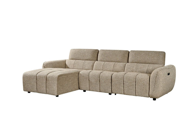 Turin Electric Recliner Sofa Mocha Left Hand