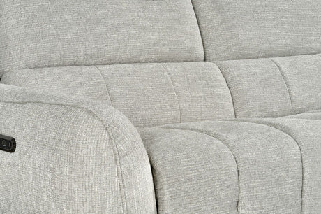 Silver Fabric Electric Recliner Corner Sofa Right Hand Sofa