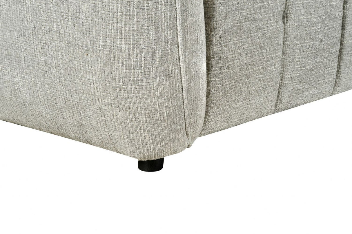 Silver Fabric Electric Recliner Corner Sofa Right Hand Sofa