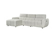 Turin Electric Recliner Sofa Silver Left Hand
