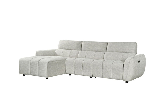 Turin Electric Recliner Sofa Silver Left Hand