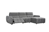 Charcoal Fabric Electric Recliner Corner Sofa RHF