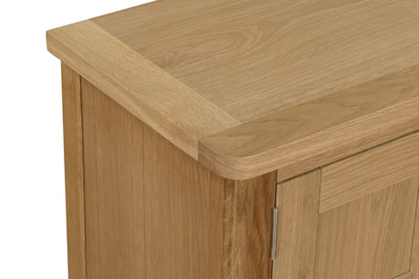 Natural Oak 2 Door TV Media Unit with Middle Shelf