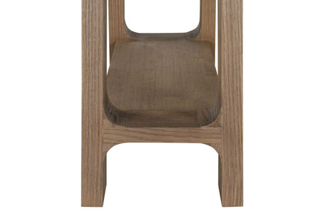 Cashew Oak Console Table with Shelf