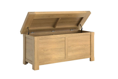 Natural Solid Oak Blanket Bed Storage Box