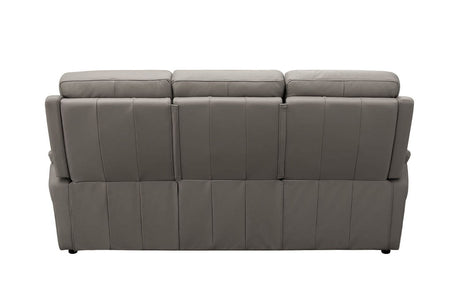 Truffle Leather Large 3 Seater Sofa with Cushioned Arms
