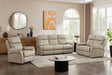 Cashmere Leather Large 3 Seater Sofa with Cushioned Arms