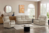 Cashmere Leather Large 3 Seater Sofa with Cushioned Arms
