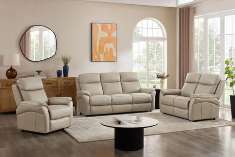 Cashmere Leather Large 3 Seater Sofa with Cushioned Arms