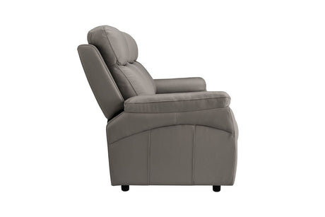 Truffle Leather Large 3 Seater Sofa with Cushioned Arms