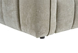 Beige Fabric Channel Tufted Design 2 Seater Sofa