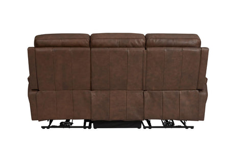 Brown Leather 3 Seater Electric Recliner Sofa