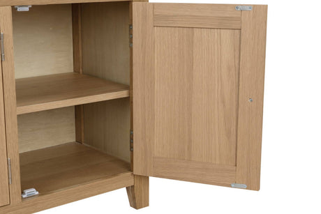 Natural Oak 3 Door 3 Drawer Large Sideboard