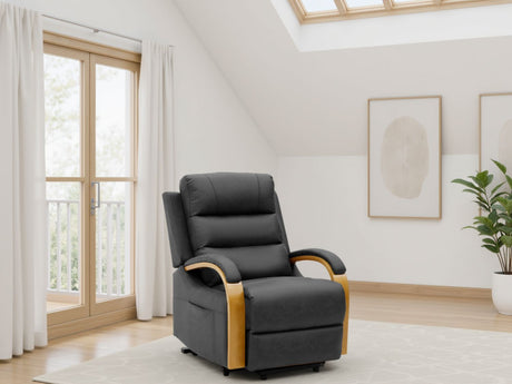 Grey Fabric Electric Recliner Chair with Massage Heating