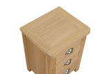 Marsden Bedside Table 3 Drawer Natural Oak (Nett)