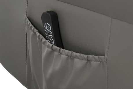Ash Leather Lift and Rise Dual Motor Electric Recliner