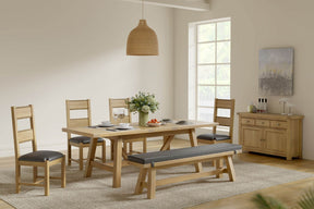 Delaney Dining Bench PU Cushion Grey