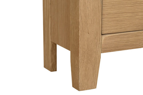 Natural Oak 2 Drawer Corner TV Media Entertainment Unit