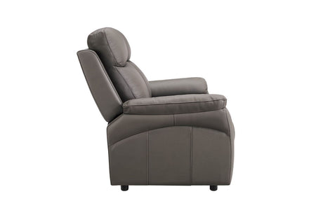 Truffle Leather Single Seater Sofa with Padded Armrests