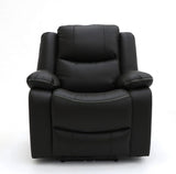 Black Leather Effect Electric Recliner Armchair
