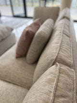 Santorini Sofa Grey Large Corner with Footstool - Ready2Go Furniture
