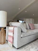 Santorini Sofa Grey Large Corner with Footstool - Ready2Go Furniture