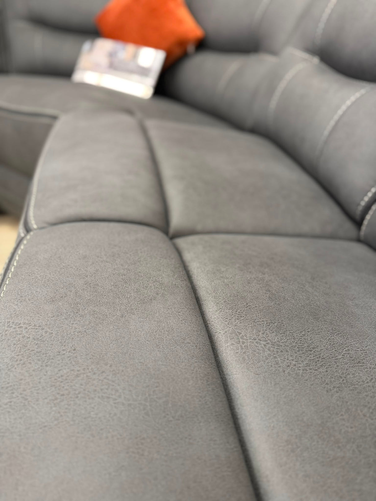 RENZO Grey Electric Recliner Modular Corner Sofa with USB Charging