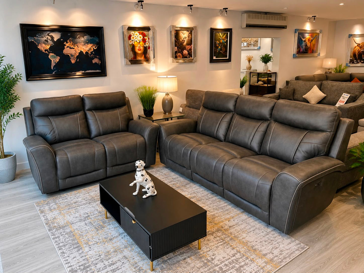 Noir Power Recliner Sofa