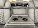 Aspen Smart Electric Recliner Sofa Set 3+2 – Grey Fabric with Bluetooth Speakers, LED Lights & USB Charging
