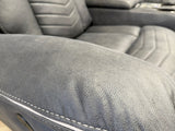 Aspen Smart Electric Recliner Sofa Set 3+2 – Grey Fabric with Bluetooth Speakers, LED Lights & USB Charging