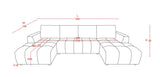Shanghai Luxury Beige U Shape Corner Sofabed - Ready2Go Furniture