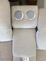 Ohio Modular Electric Recliner Sofa Beige Large Corner