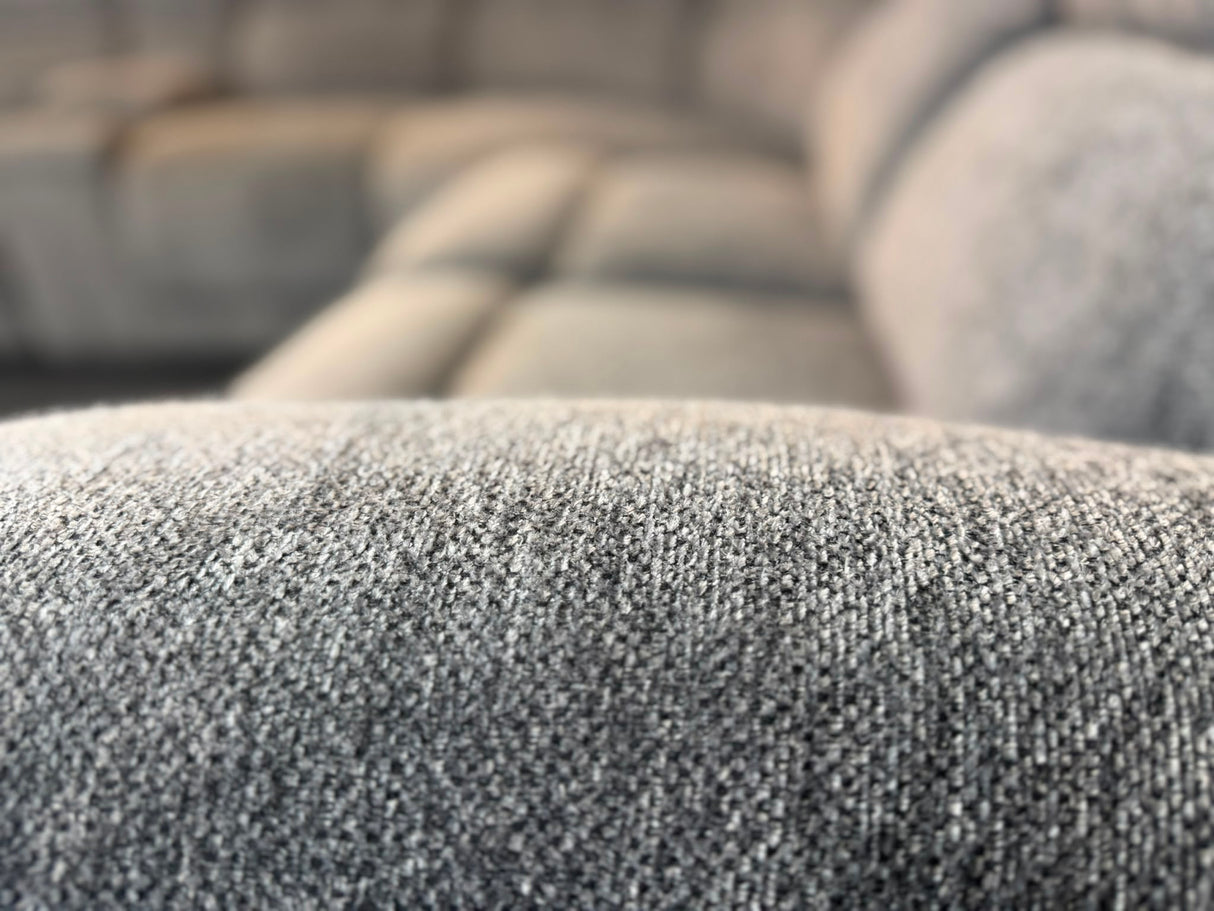 Diego Power Recliner Corner Tech Sofa, Chunky Chenille Charcoal
