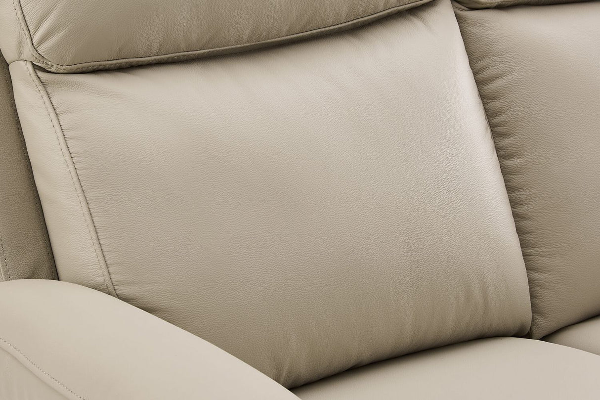 Cashmere Leather Large 3 Seater Sofa with Cushioned Arms