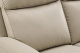 Cashmere Leather Large 3 Seater Sofa with Cushioned Arms