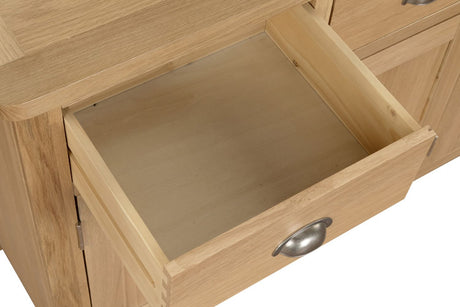 Natural Oak 3 Door 3 Drawer Large Sideboard