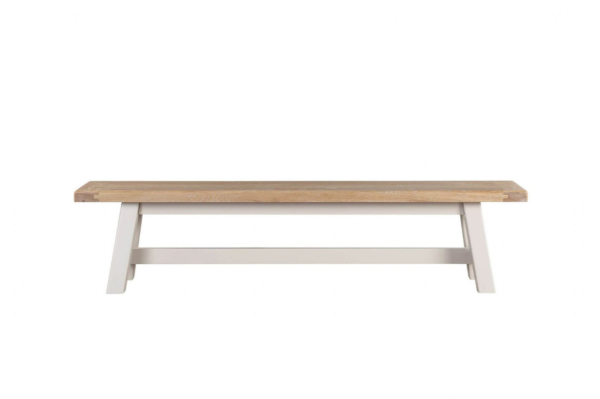 Doune Dining Bench Fabric Cushion Grey