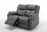 Belair 2 Seater With Manual Recliner Sofa - Grey