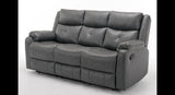 Belair 3 Seater With Manual Recliner Sofa - Grey