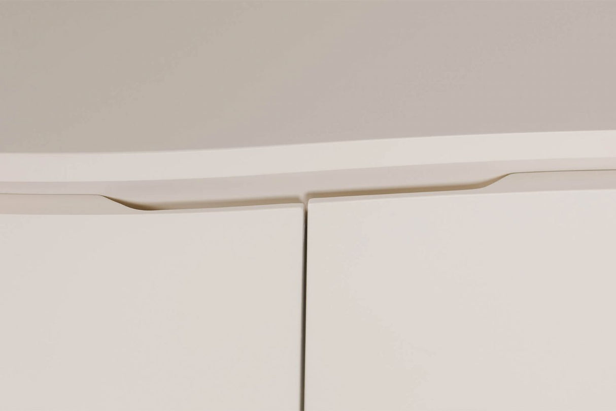 Putty Wooden 3 Door Large TV Cabinet with LED Lighting