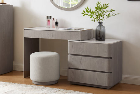 Mondello Dressing Table with Chest 5 Drawer Washed Oak