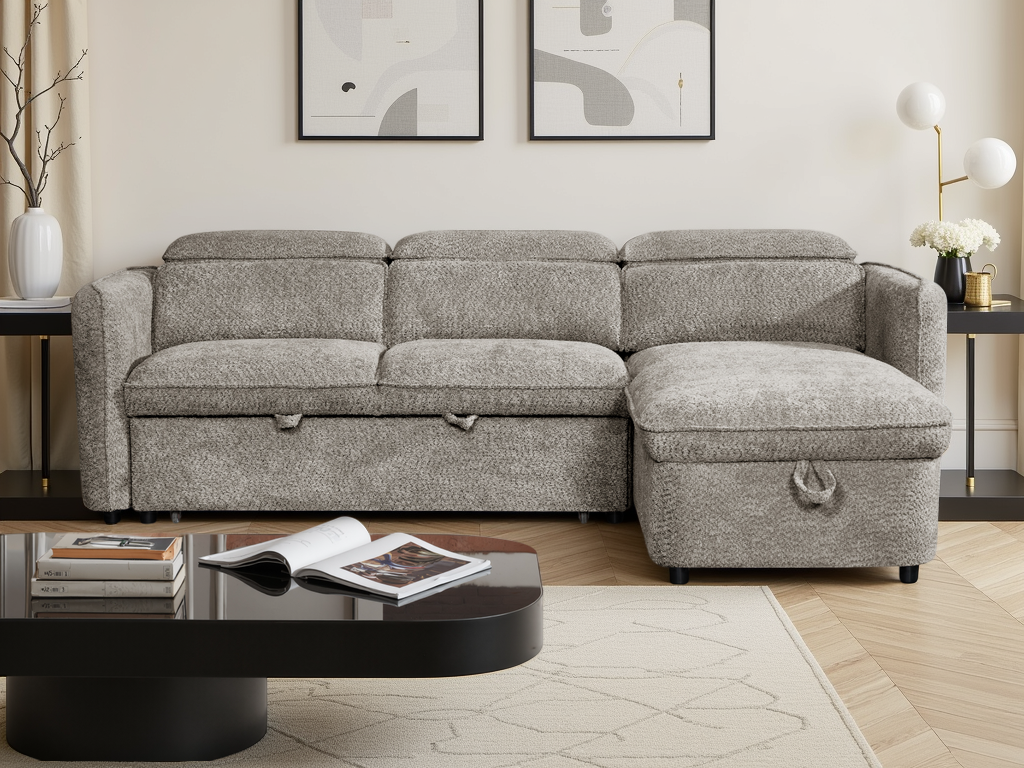 Capri Sofabed Grey Universal Corner - Ready2Go Furniture