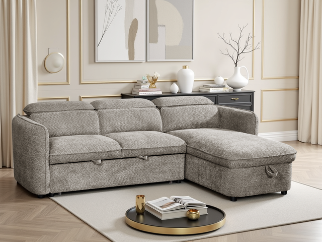 Capri Sofabed Grey Universal Corner - Ready2Go Furniture
