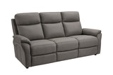 Truffle Leather Large 3 Seater Sofa with Cushioned Arms