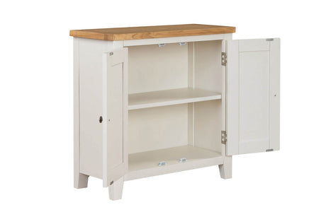 Cashmere Wooden 2 Door Small Sideboard with Oak Top