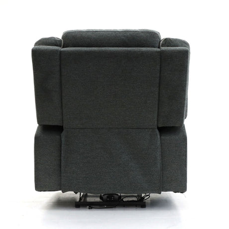 Graphite Fabric Electric Recliner Armchair