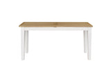 Cashmere Wooden Extending Dining Table Oak Top 120 to 160cm