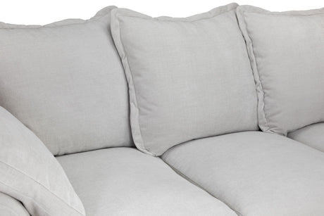 Natural Fabric Upholstery Large Corner Sofa
